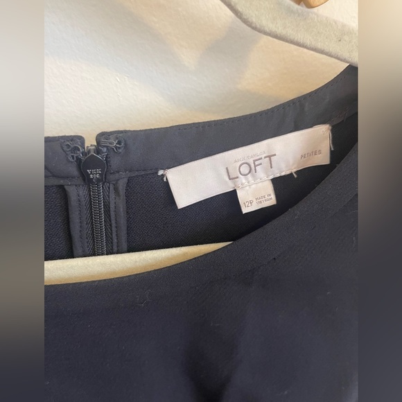 Black sheath work dress, size 12P from the LOFT. - Picture 4 of 4